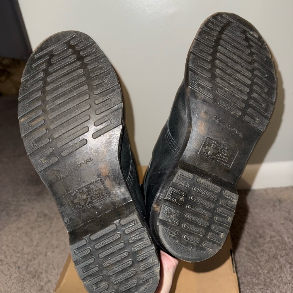 Dr. Martens Black High-Top Combat Boots with Satin Laces - Picture 5 of 5